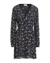 Nenette Woman Mini Dress Midnight Blue Size 6 Viscose In Gray