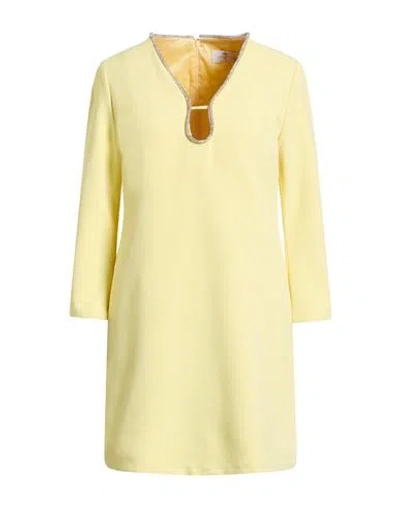 Nenette Woman Mini Dress Pastel Yellow Size 10 Polyester, Elastane