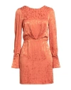 Nenette Woman Mini Dress Rust Size 4 Viscose In Red