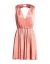Nenette Woman Mini Dress Rust Size 6 Polyester In Red