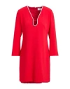 Nenette Woman Mini Dress Tomato Red Size 4 Polyester, Elastane