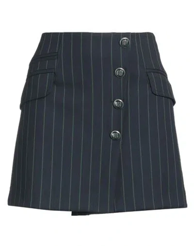 Nenette Woman Mini Skirt Midnight Blue Size 6 Polyester, Viscose, Elastane