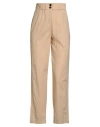Nenette Woman Pants Beige Size 4 Lyocell, Cotton, Elastane In Neutral