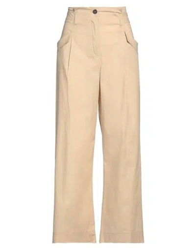 Nenette Woman Pants Beige Size 6 Lyocell, Cotton, Elastane