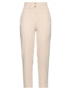 Nenette Woman Pants Beige Size 8 Polyester, Elastane In Pink