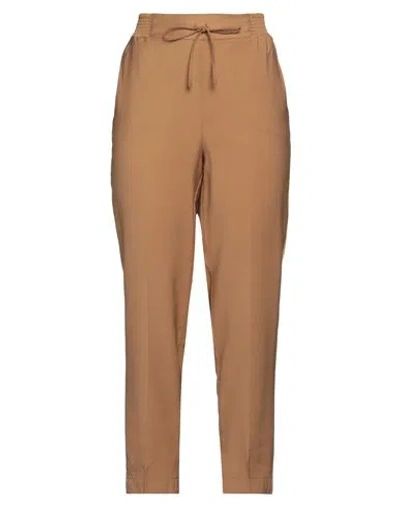 Nenette Woman Pants Camel Size 6 Rayon, Polyester, Acetate, Viscose In Beige