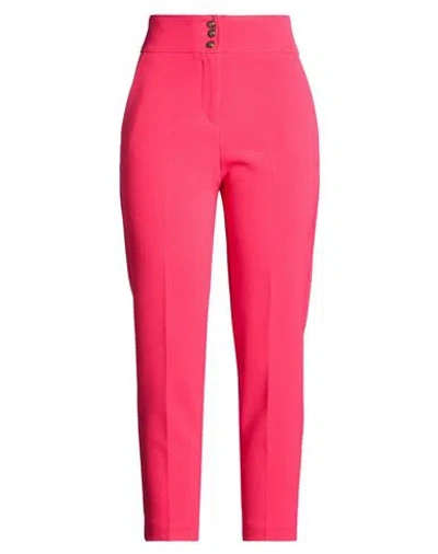 Nenette Woman Pants Fuchsia Size 2 Polyester, Elastane In Pink
