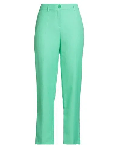 Nenette Woman Pants Light Green Size 10 Polyester