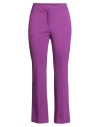 Nenette Woman Pants Mauve Size 4 Viscose, Polyester, Elastane In Purple