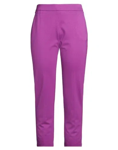 Nenette Woman Pants Mauve Size 6 Viscose, Polyamide, Elastane In Purple