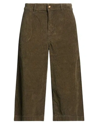 Nenette Woman Pants Military Green Size 28 Cotton, Elastane