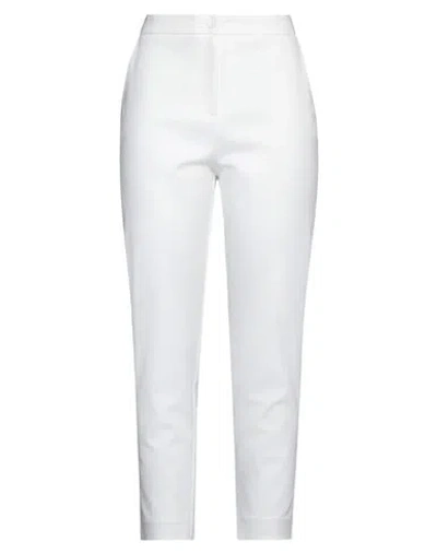 Nenette Woman Pants Off White Size 6 Cotton, Polyamide, Elastane