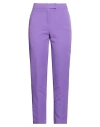 Nenette Woman Pants Purple Size 4 Polyester, Elastane