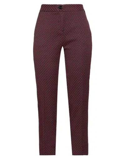 Nenette Woman Pants Red Size 4 Polyester, Cotton, Polyamide, Elastane