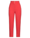 Nenette Woman Pants Red Size 8 Polyester, Elastane