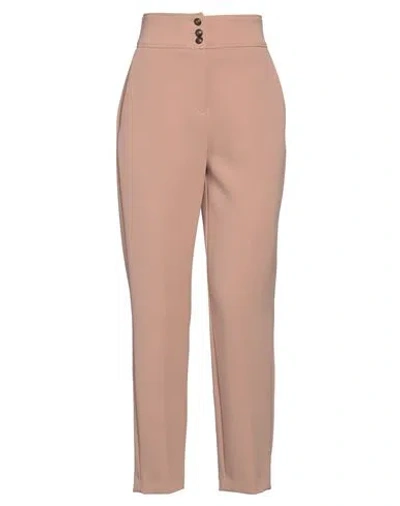 Nenette Woman Pants Sand Size 8 Polyester, Elastane In Neutral