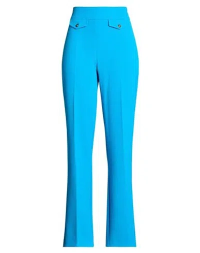 Nenette Woman Pants Turquoise Size 8 Polyester, Elastane In Blue