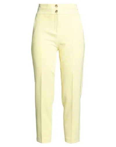 Nenette Woman Pants Yellow Size 4 Polyester, Elastane