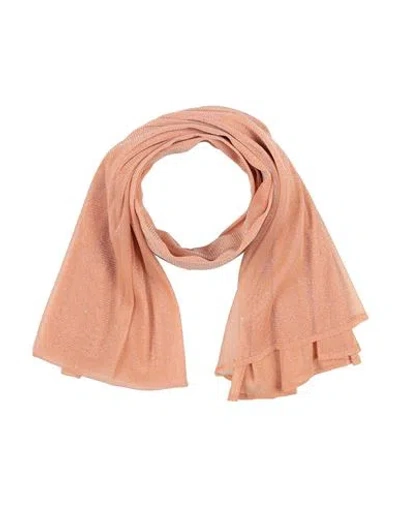 Nenette Woman Scarf Apricot Size - Polyamide, Lurex In Orange