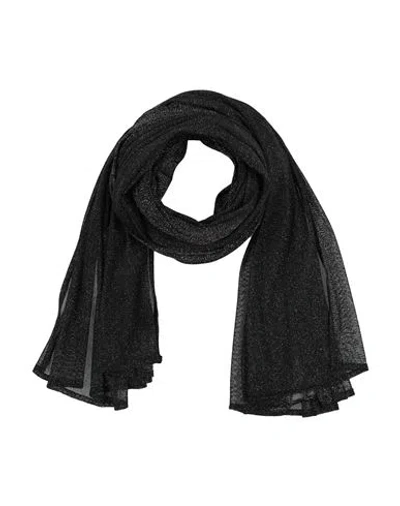 Nenette Woman Scarf Black Size - Polyamide, Lurex