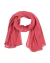 Nenette Woman Scarf Coral Size - Polyamide, Lurex In Red