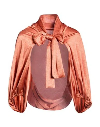 Nenette Woman Shrug Rust Size S Polyester In Red