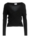 Nenette Woman Sweater Black Size Xl Viscose, Polyamide, Polyester