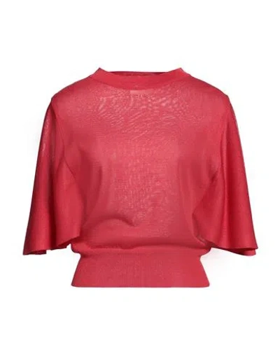 Nenette Woman Sweater Coral Size L Viscose, Polyester In Brown