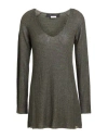 Nenette Woman Sweater Dark Green Size L Polyacrylic, Polyester, Wool, Viscose, Merino Wool