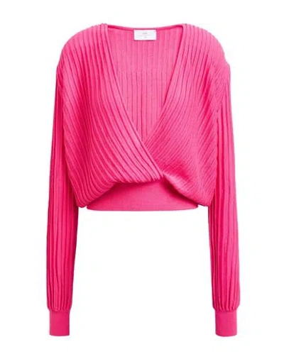Nenette Woman Sweater Fuchsia Size S Cotton, Acrylic In Pink