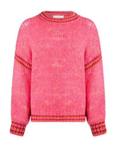 Nenette Woman Sweater Fuchsia Size Xs Acrylic, Polyamide, Wool, Alpaca Wool In Pink