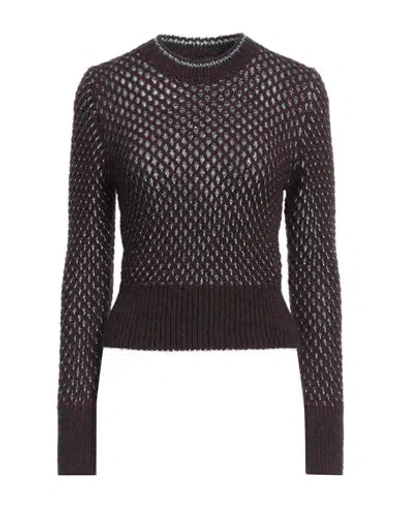 Nenette Woman Sweater Plum Size S Polyester, Acrylic, Cotton, Wool, Alpaca Wool