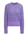 Nenette Woman Sweater Purple Size M Polyester, Acrylic, Cotton, Wool, Alpaca Wool