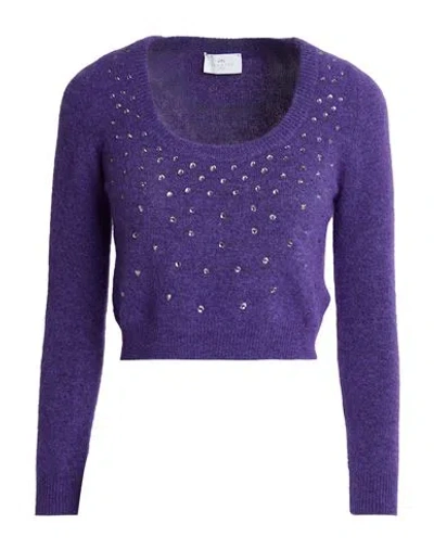Nenette Woman Sweater Purple Size Xs Polyamide, Alpaca Wool, Elastane