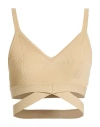 Nenette Woman Top Beige Size S Viscose, Polyamide In Brown