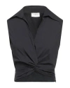 Nenette Woman Top Black Size 10 Cotton, Polyamide, Elastane In Black