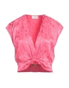 Nenette Woman Top Fuchsia Size 8 Viscose In Pink