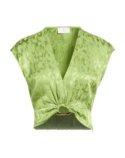 Nenette Woman Top Green Size 2 Viscose