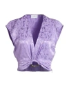Nenette Woman Top Lilac Size 2 Viscose In Purple