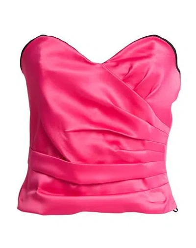 Nenette Woman Top Magenta Size 6 Viscose, Polyester, Elastane In Pink