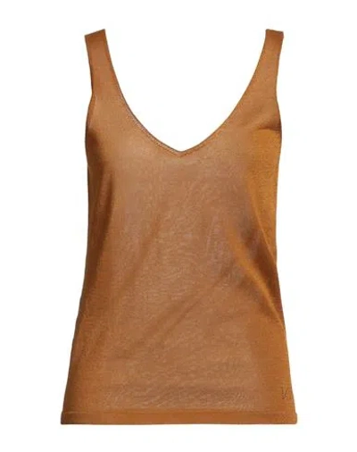 Nenette Woman Top Mustard Size S Viscose, Polyester In Yellow
