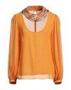 Nenette Woman Top Orange Size 4 Viscose In Orange