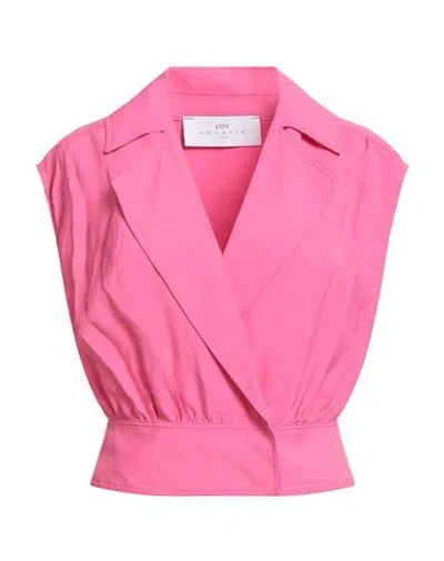 Nenette Woman Top Pink Size 4 Viscose, Linen In Purple