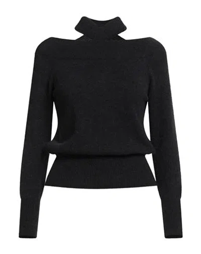 Nenette Woman Turtleneck Black Size M Alpaca Wool, Polyamide, Virgin Wool, Elastane