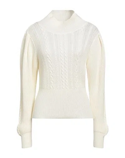 Nenette Woman Turtleneck Off White Size L Virgin Wool, Acrylic