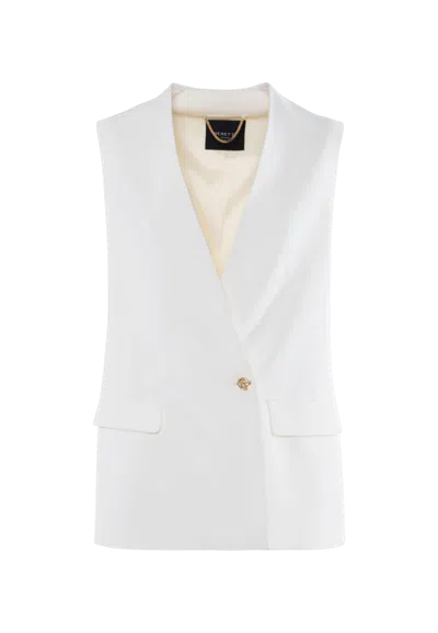 Nenette Women's Vest  Buds In White