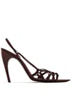 Nensi Dojaka Slingback Leather Sandals In 红色