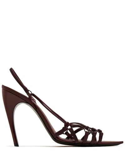 Nensi Dojaka Slingback Leather Sandals In 红色