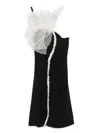 Nensi Dojaka Minikleid Mit 3d-blume In Black