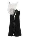 Nensi Dojaka Minikleid Mit 3d-blume In Black